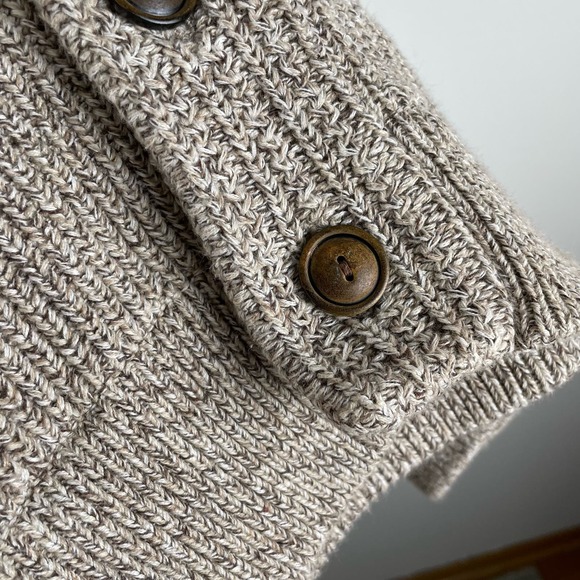 J. Crew Mens Marled Cotton Button Up Mock Neck Cardigan Sweater Size M Classic - Picture 5 of 7